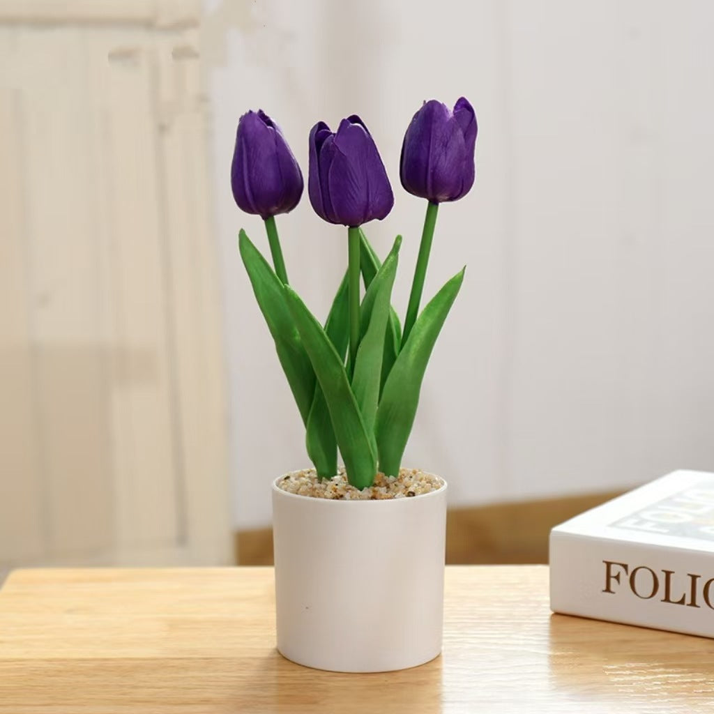Realistic Tulip Flower Arrangement