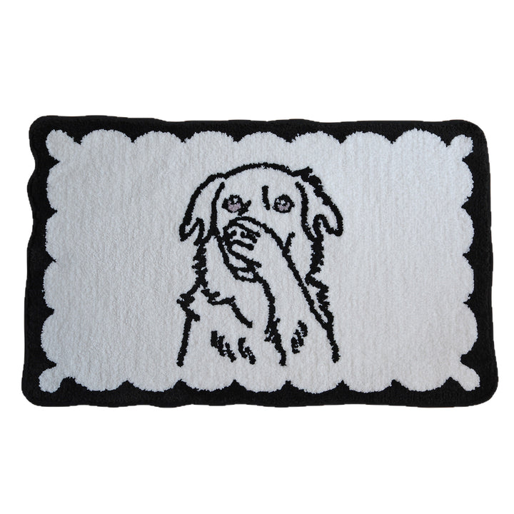 Decorative Dog-Themed Bath Mat