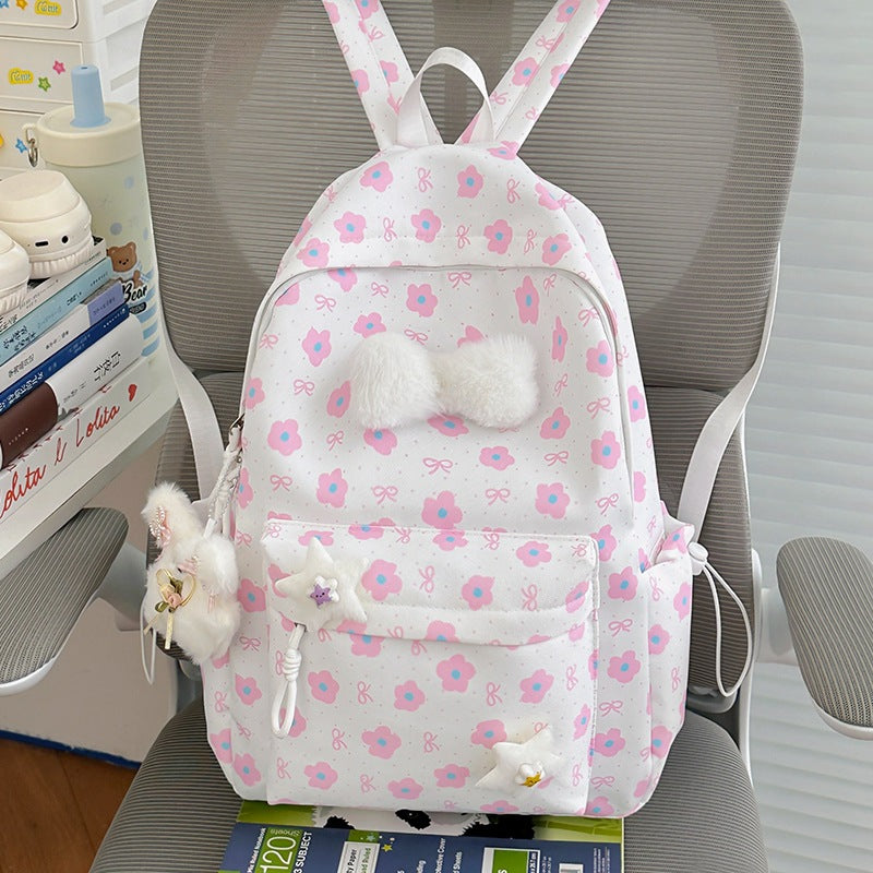 Floral-Embellished Patterned Backpack Kalsten