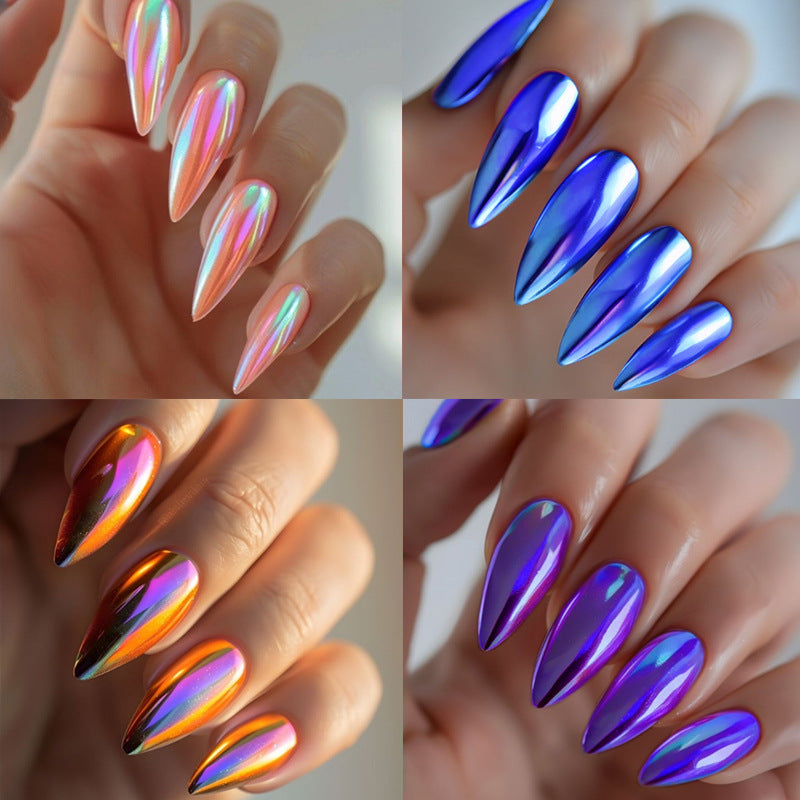 Shimmery Stiletto Press-On Nail Art Kalsten