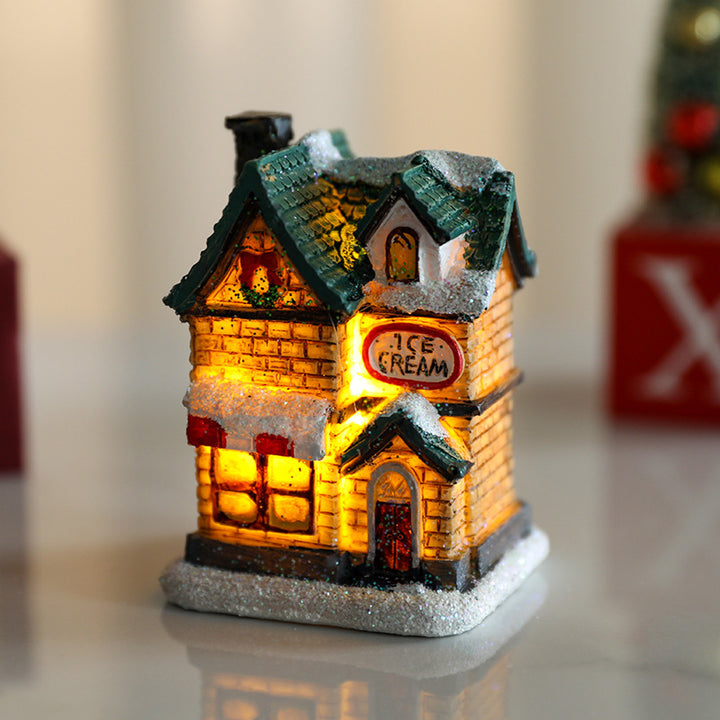 Decorative LED Village House Figurine Kalsten