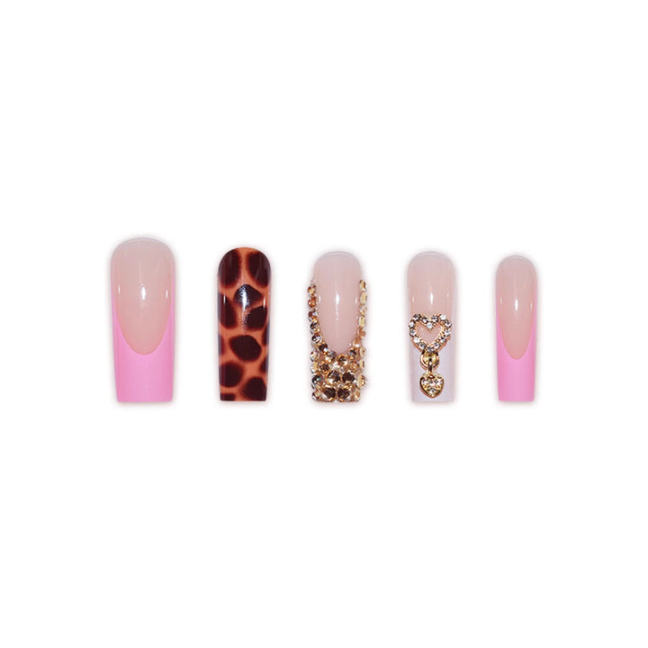 Luxurious Animal Print Acrylic Nail Extensions Kalsten