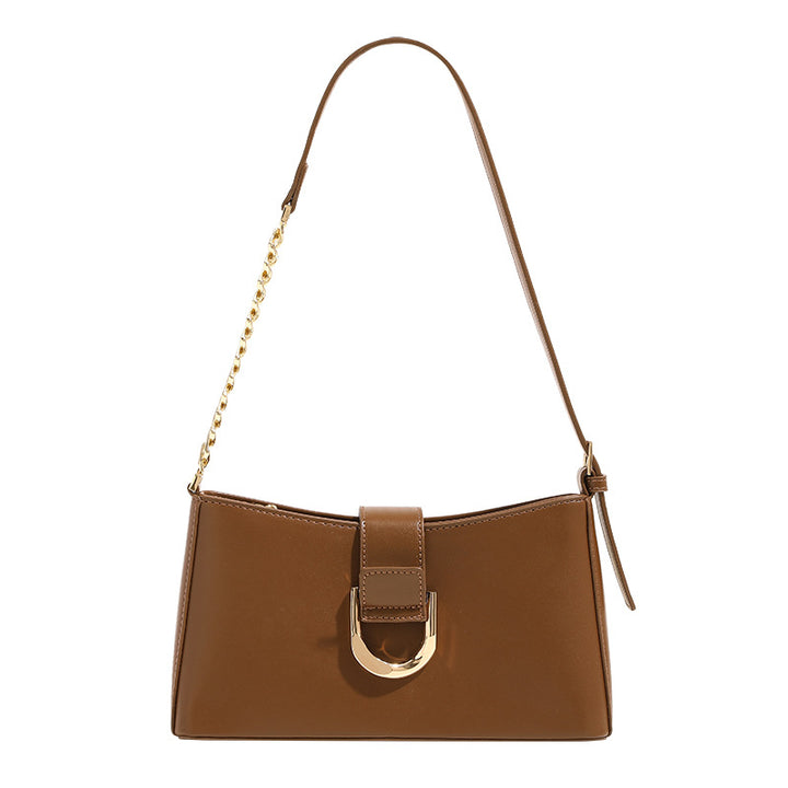 Chic Faux Leather Shoulder Handbag