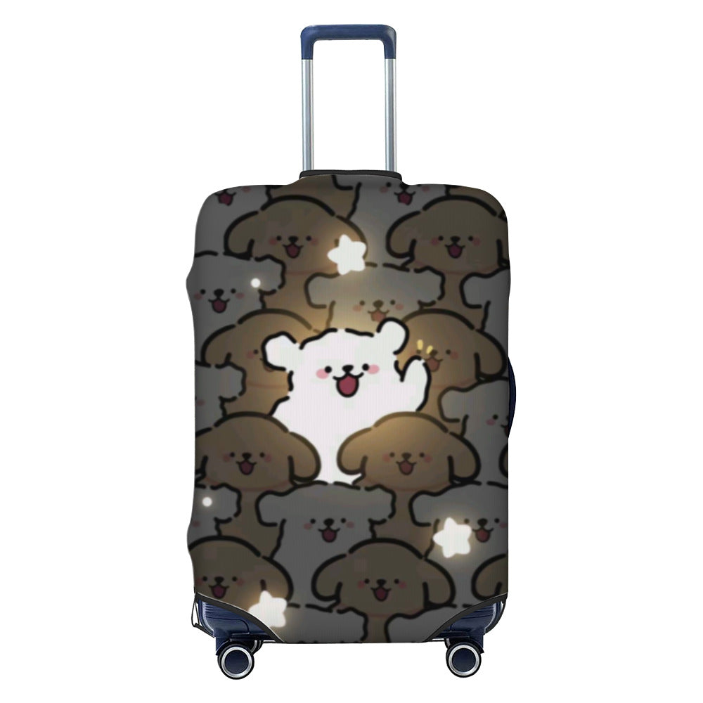 Unisex hard-shell cabin trolley with vintage travel illustration, 360° swivel wheels and telescopic handle Kalsten