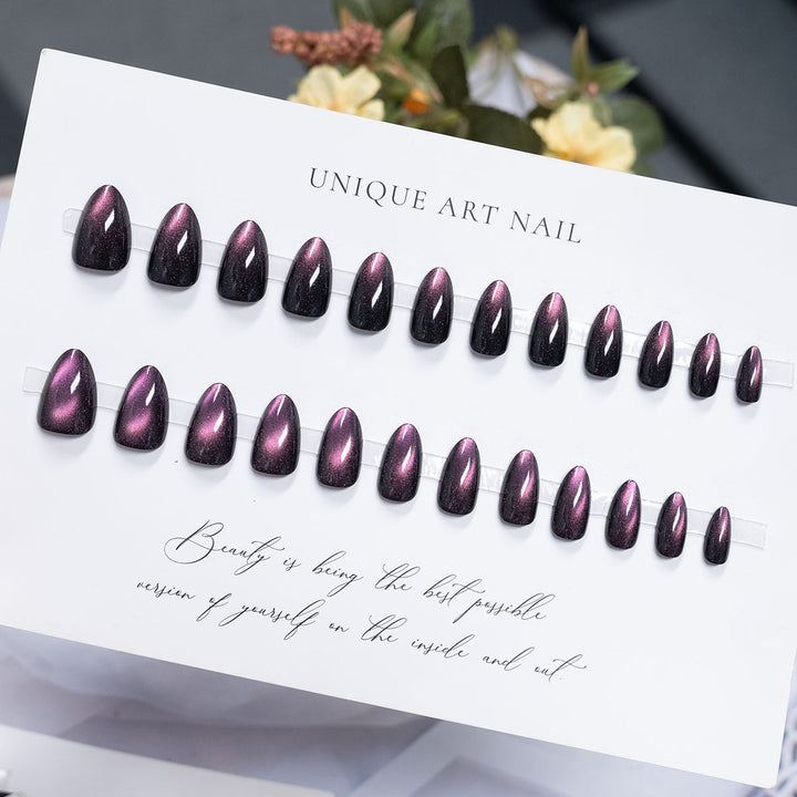 Glossy Long-Lasting Press-On Nail Set