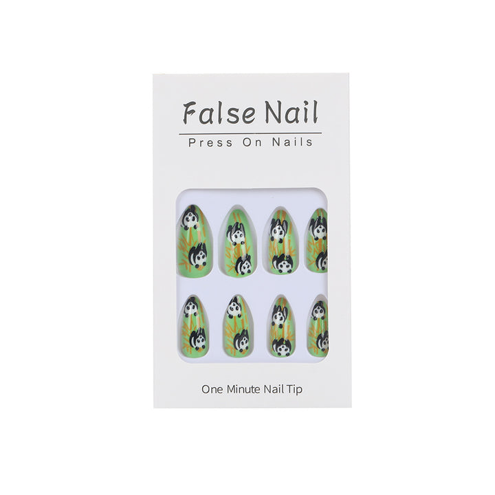 Nail art with cute panda design Kalsten
