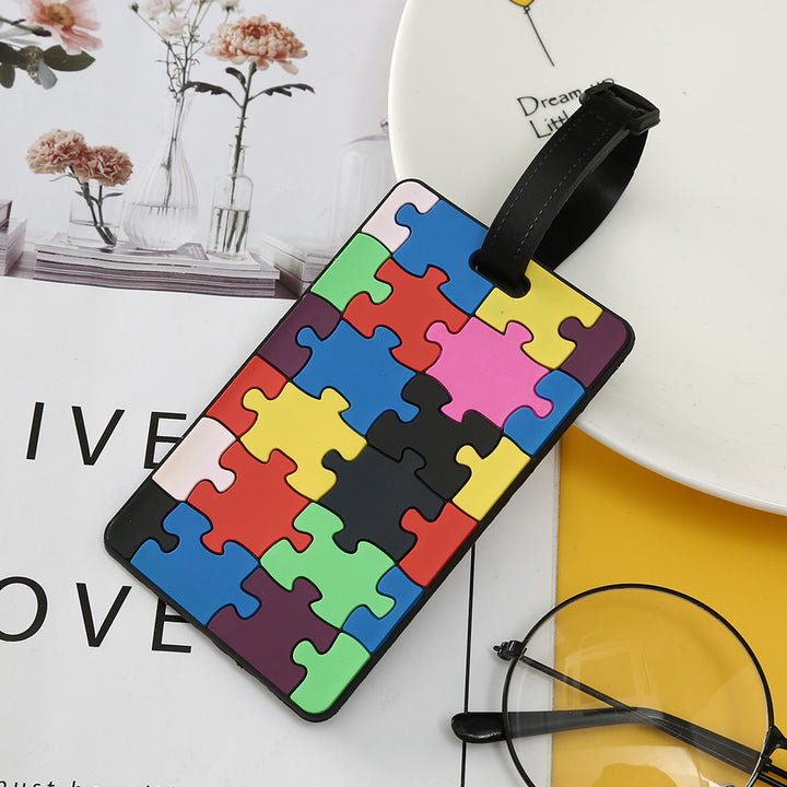 Unisex Luggage Tag with Modern Geometric Design Kalsten