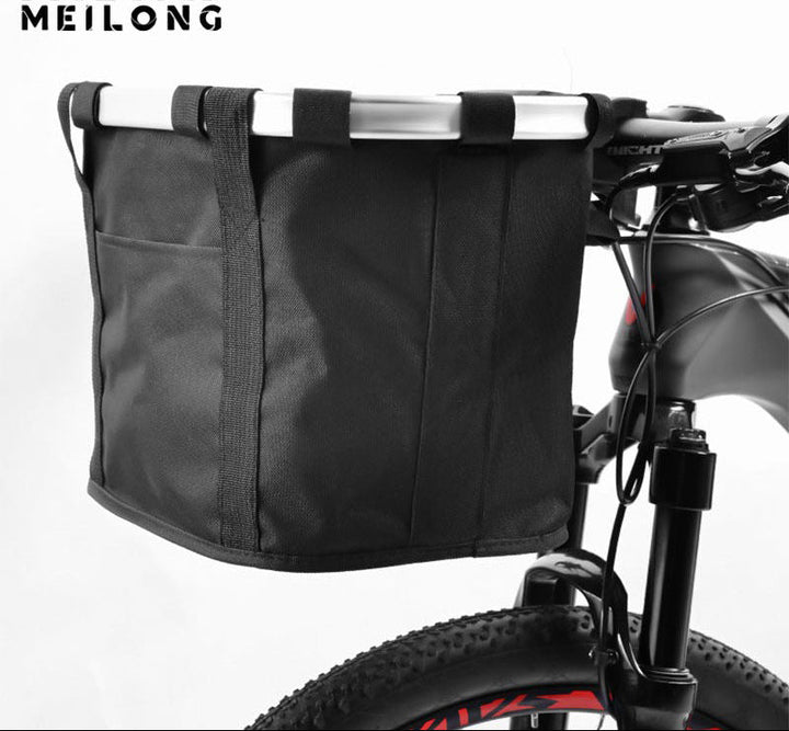 waterproof removable bicycle front basket liner with reinforced aluminum rim and quick-release handlebar hooks Kalsten