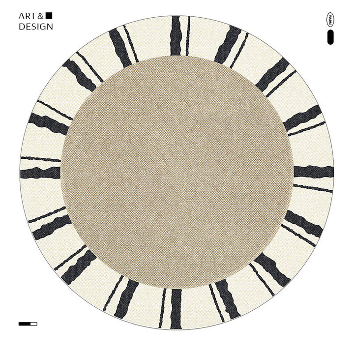 Floral Patterned Round Area Rug