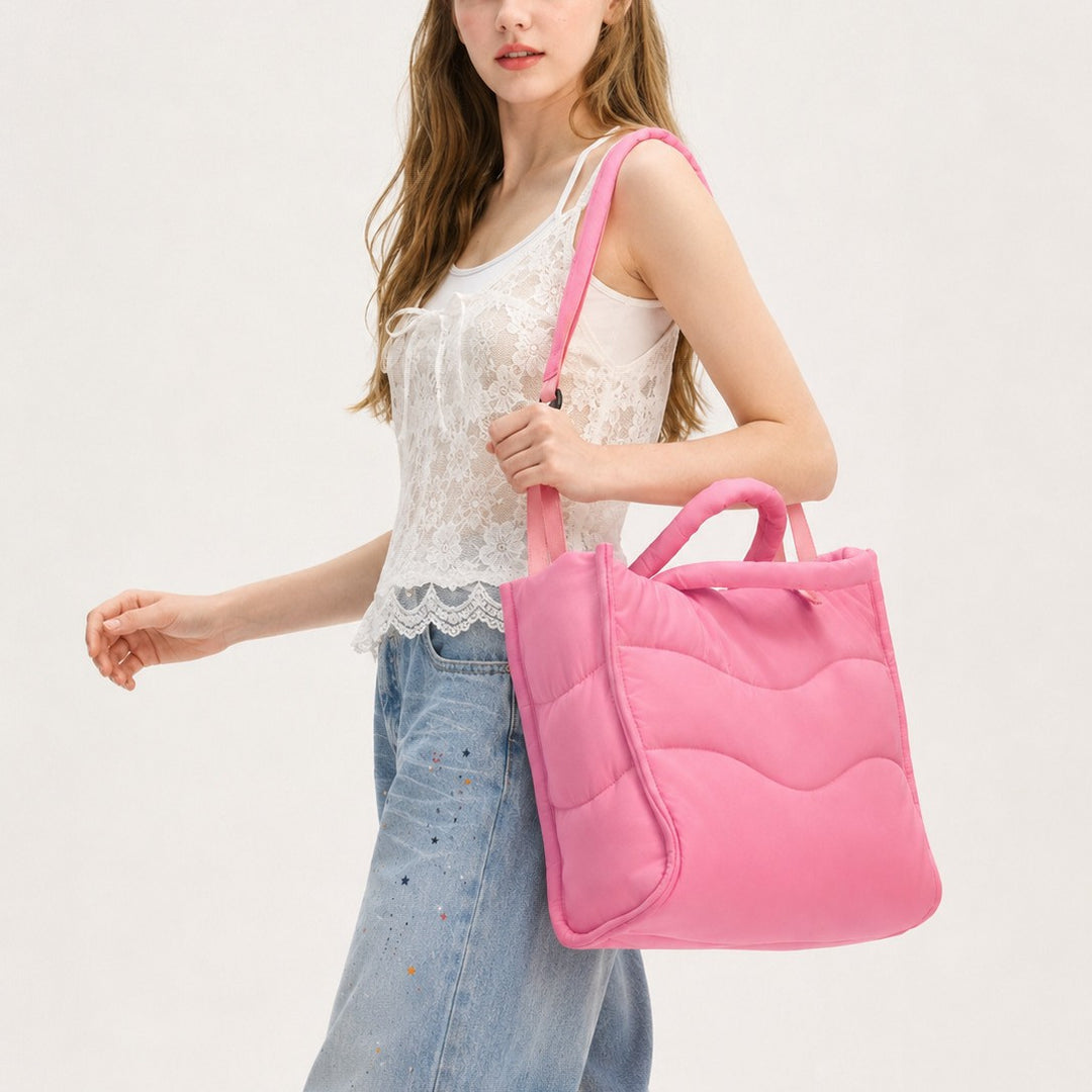 Structured Quilted Tote Bag