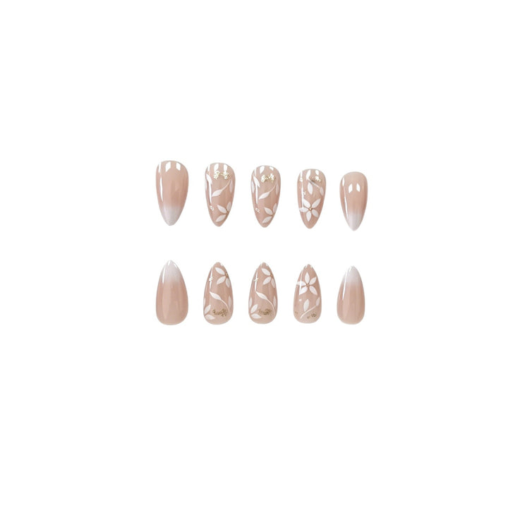 Elegant Floral Design Acrylic Nail Extensions Kalsten
