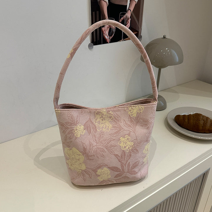 Embroidered Floral Shoulder Bag