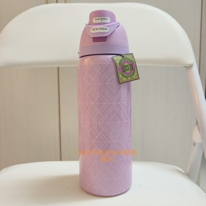 Insulated Stainless Steel Vacuum Water Bottle With One-Touch Flip Lid And Leakproof Safety Lock