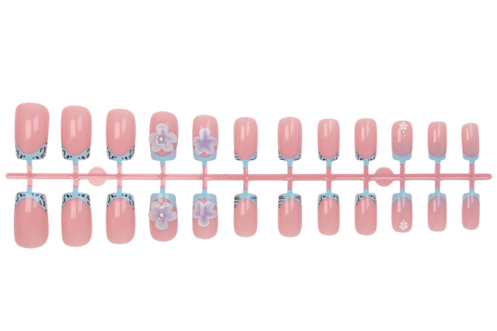 Artificial nails with floral designs Kalsten