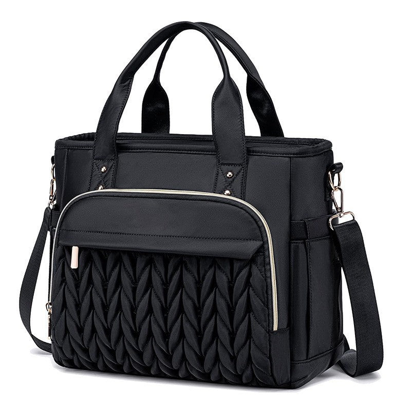 Elegant and Spacious Shoulder Bag with Woven Design Kalsten