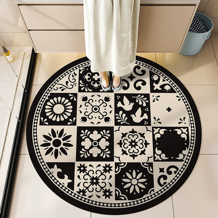 Round Decorative Bath Mat Kalsten