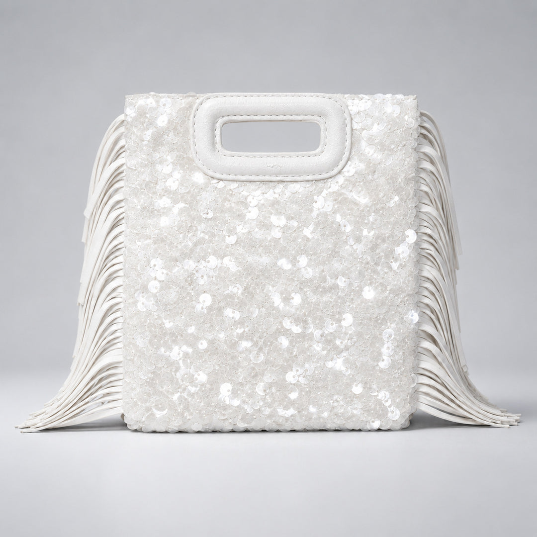 Fringed Sequin Clutch
