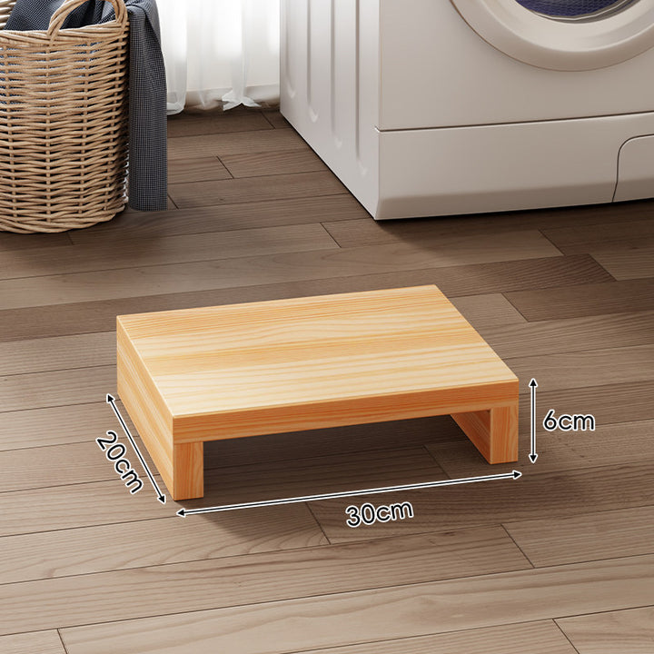 Low-Profile Solid Wood Appliance Riser Platform