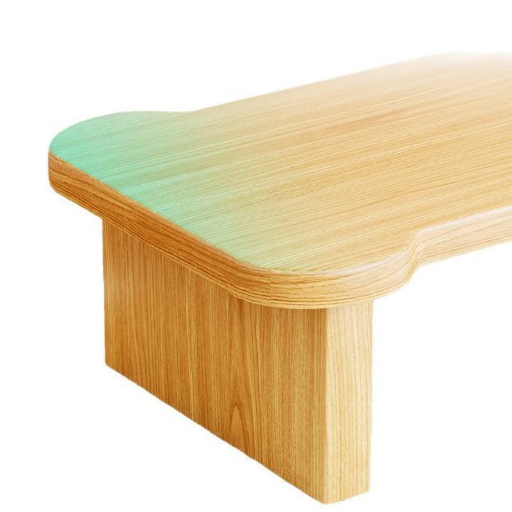 Low Wooden Slipper Bench with Under-Seat Storage