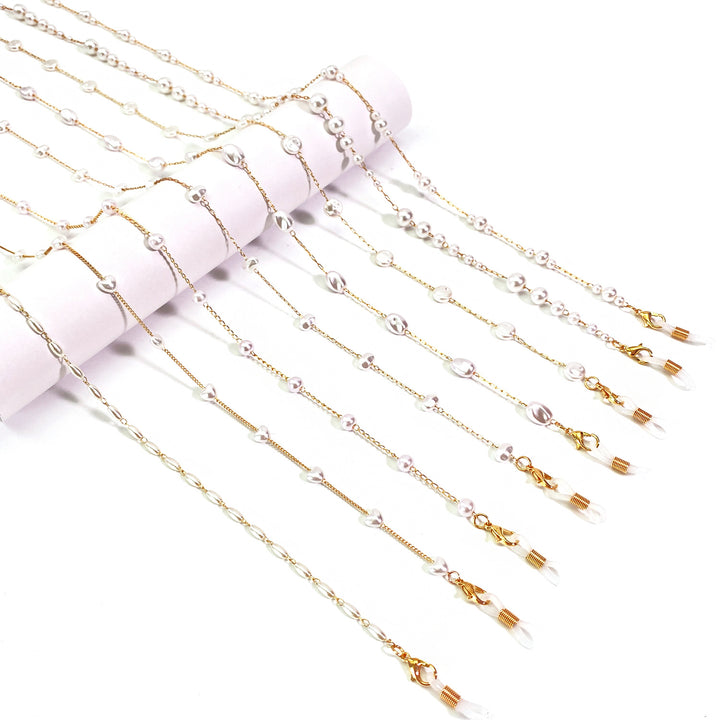 Pearl-Accented Eyewear Chain Kalsten