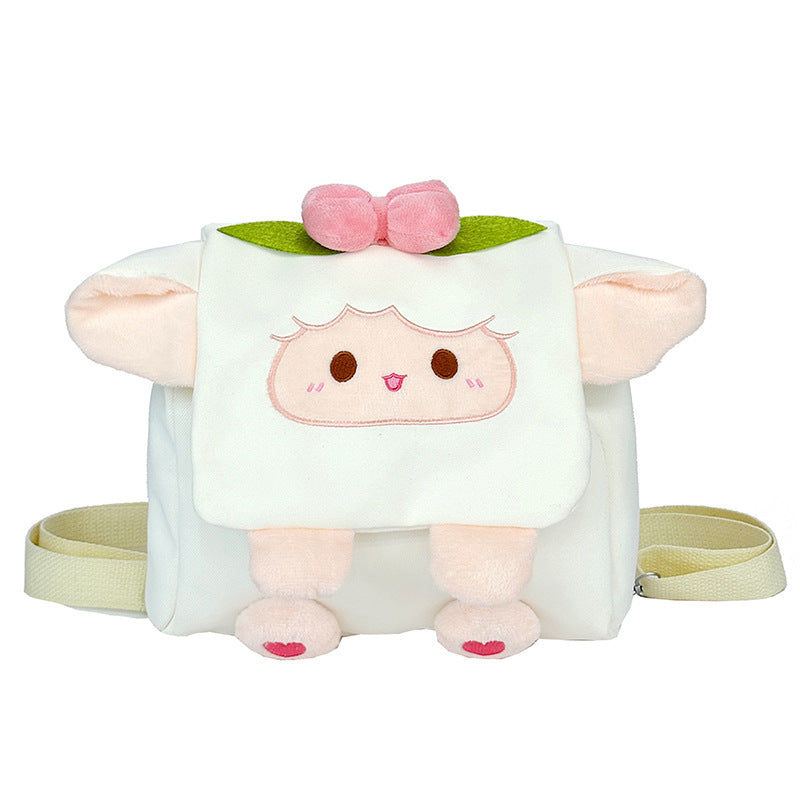 Plush Cartoon-Themed Mini Backpack
