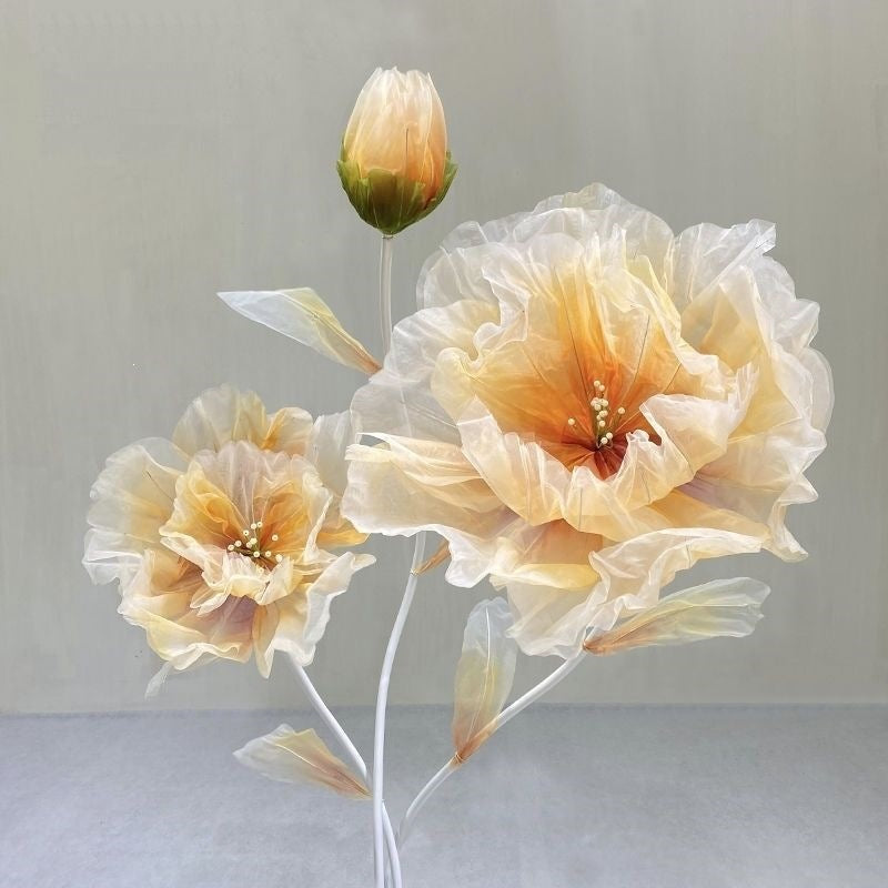 Decorative Transparent Floral Sculpture