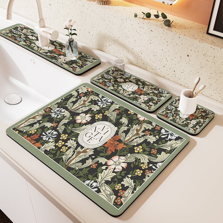 Decorative Kitchen Drying Mat Set