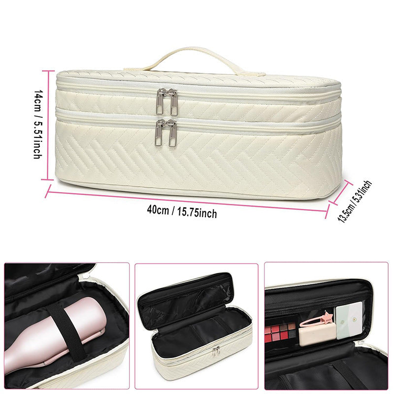 Cosmetic organizer bag for hair dryers and styling tools Kalsten