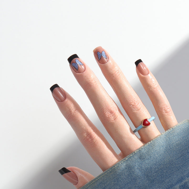 Decorative Press-On Nail Art with Bow Design Kalsten