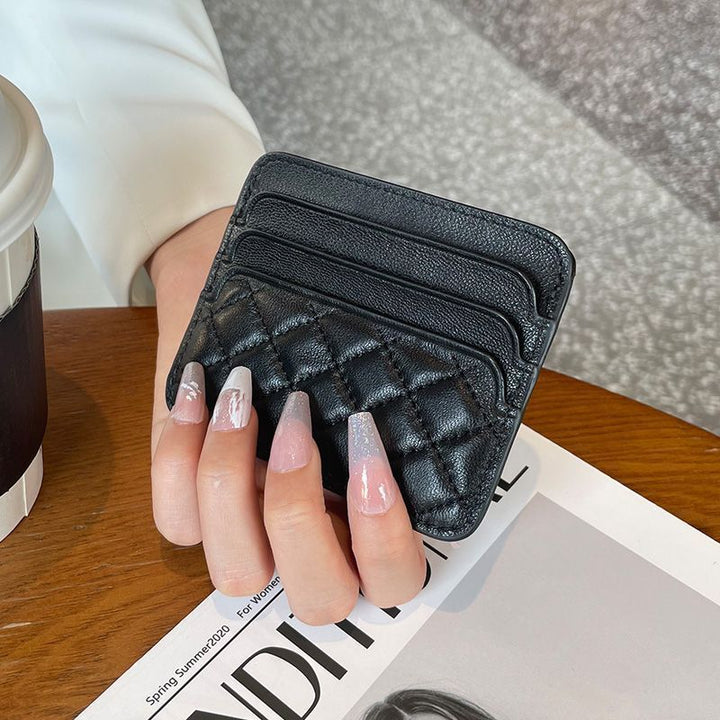 Quilted Leather Card Holder Kalsten