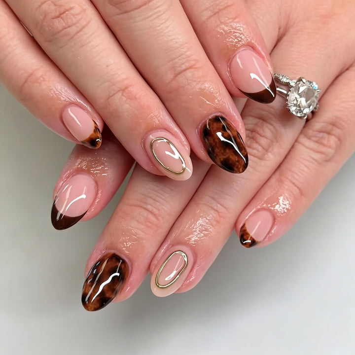 Artistic French Tip Press-On Nails