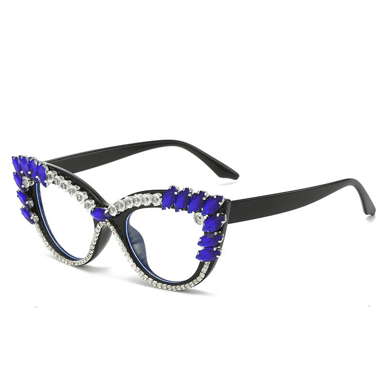 Women's Glamorous Cat-Eye Sunglasses with Crystal Decoration Kalsten