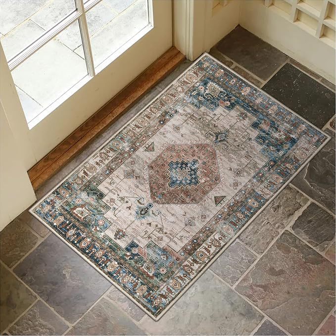 Decorative Persian-Inspired Area Rug