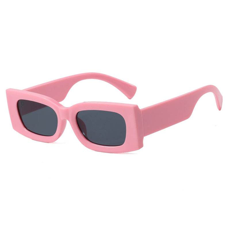 Women's fashionable square sunglasses with transparent frame and protective UV filter Kalsten