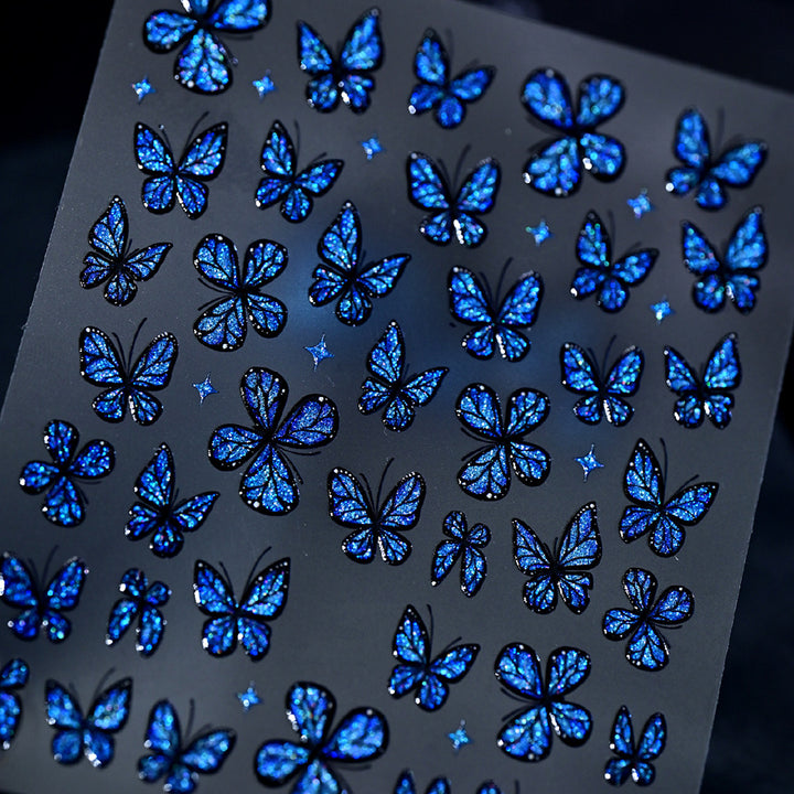 Glittering Butterfly Nail Art Stickers