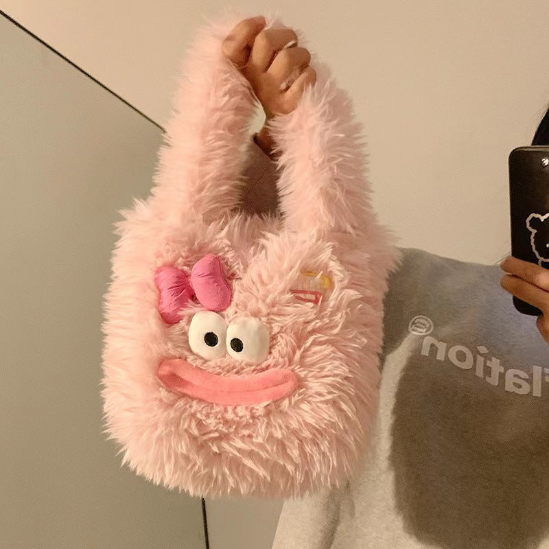 Cozy plush handbag with animal motif Kalsten