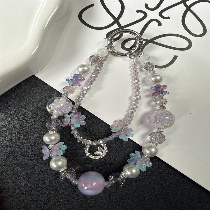 Floral Beaded Charm Necklace Kalsten