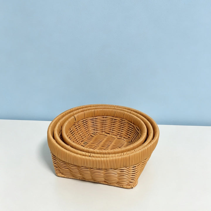 Handcrafted Oval Serving Basket Kalsten