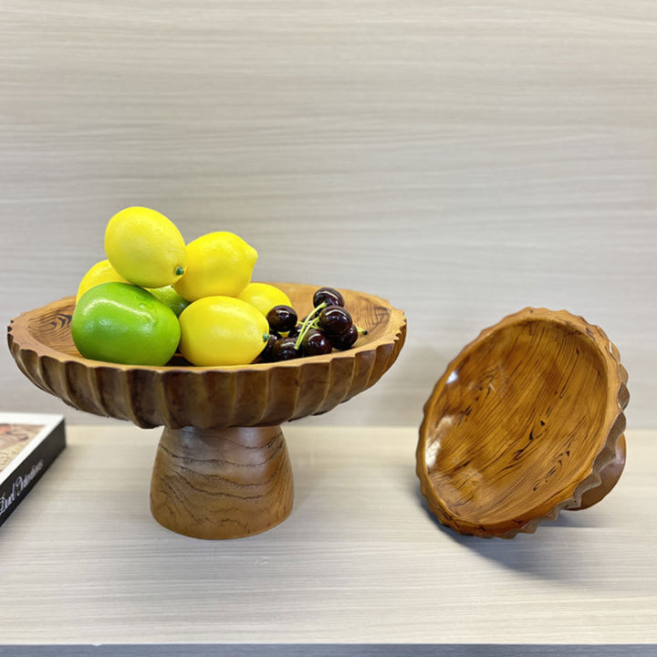 Handcrafted Wooden Decorative Serving Bowl