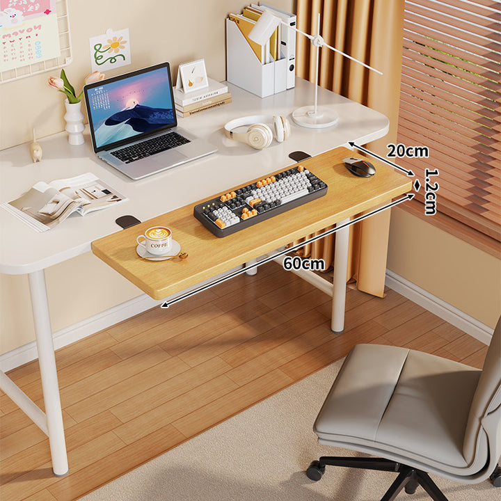 Long Under-Desk Pull-Out Sliding Keyboard and Work Surface Shelf