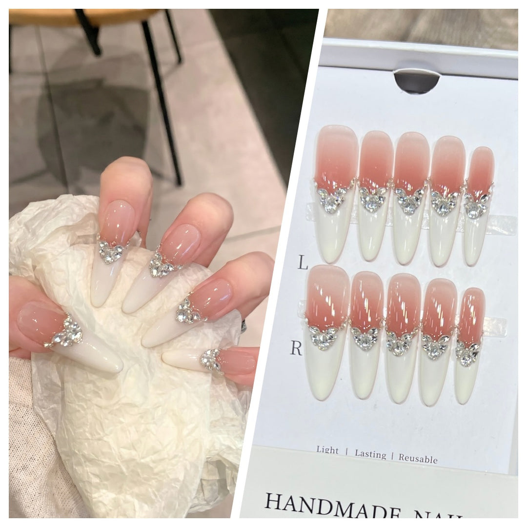 Artistic Stiletto Press-On Nail Set with Charming Patterns Kalsten