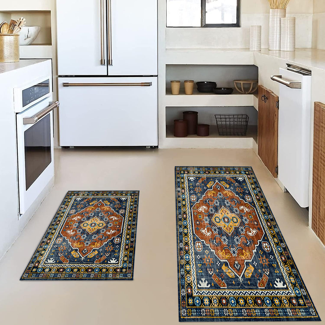 Vintage-Inspired Kitchen Mat Set Kalsten