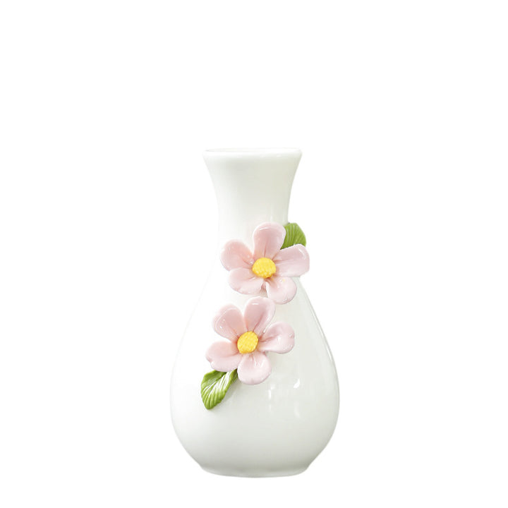 Elegant Floral Themed Ceramic Vase Kalsten