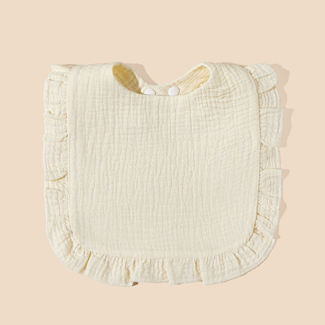 Soft Ruffled Muslin Baby Bib kalsten