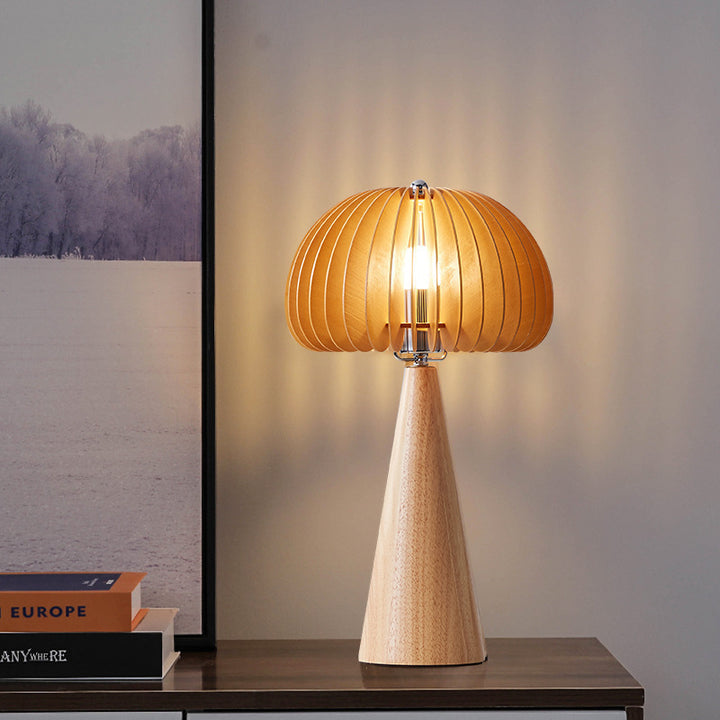 Modern Decorative Table Lamp with Wooden Base