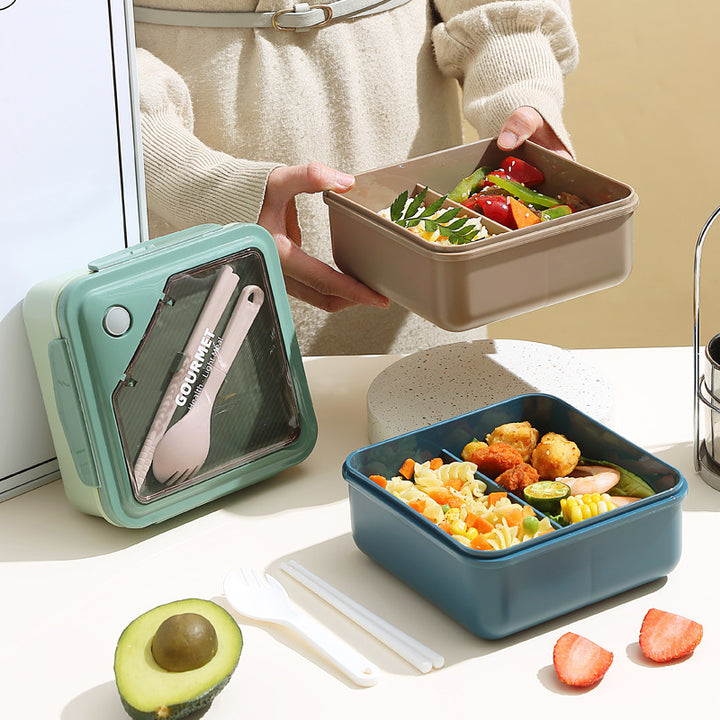 Multi-Functional Food Storage Container with Integrated Utensils