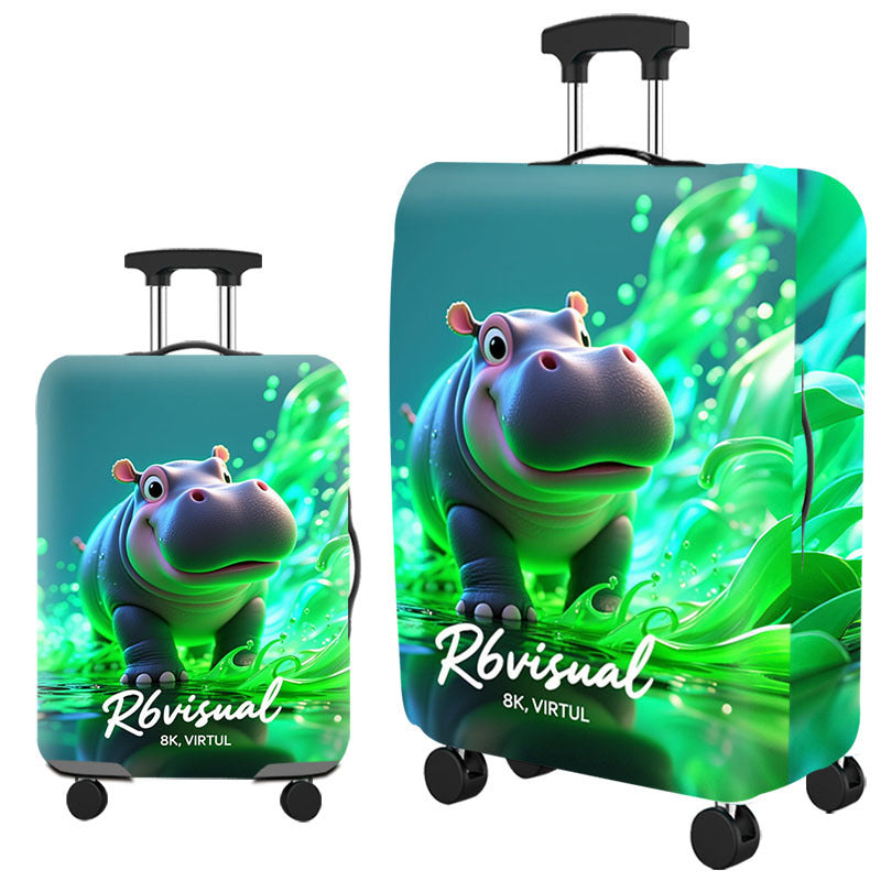 Women's Soft Shell Suitcase with Art Design Kalsten
