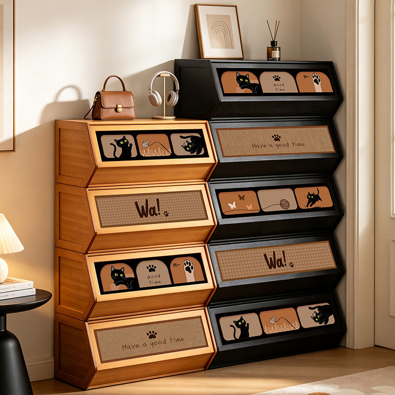 Storage unit with retractable front and friendly design Kalsten
