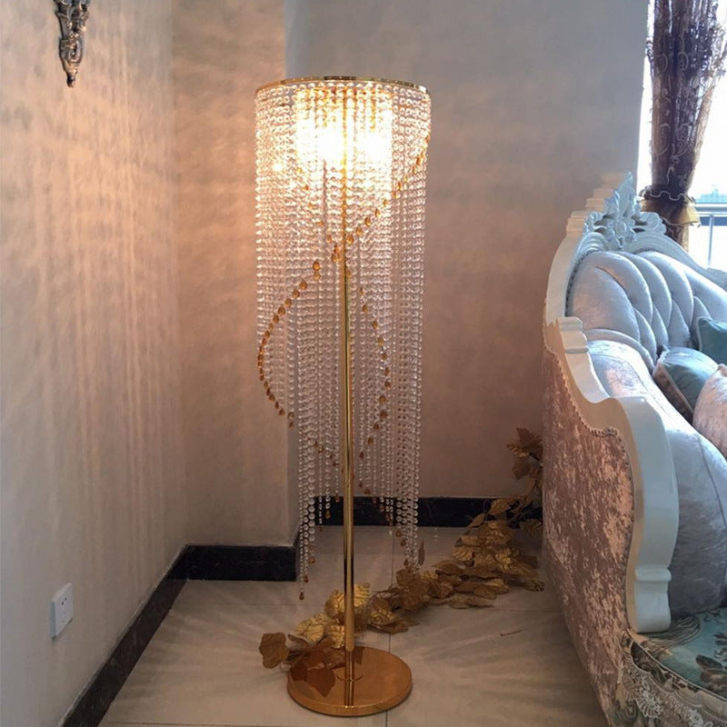 Elegant Crystal Beaded Floor Lamp