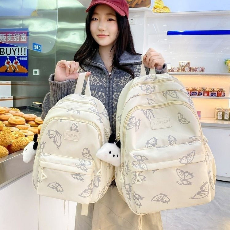 Floral Print Multi-Pocket Backpack Kalsten
